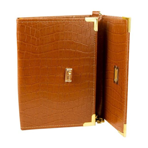 Foto Bíblia ARC Bolsa Com Alça Croco Verniz