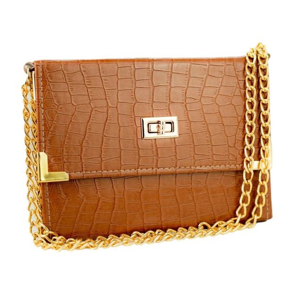 Foto Bíblia ARC Bolsa Com Alça Croco Verniz