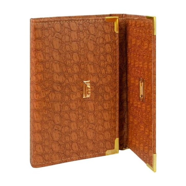 Foto Bíblia ARC Bolsa Com Alça Croco Caramelo