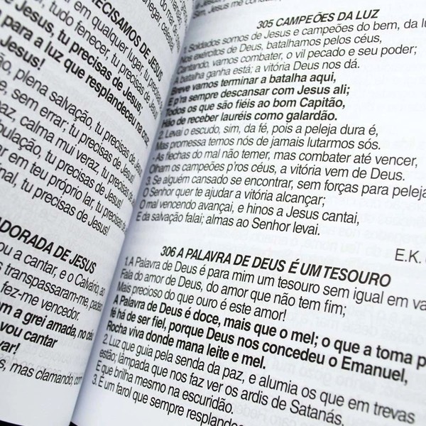 Foto Harpa Cristã | Letra Gigante Capa Almofadada Preta Com Letra Dourada