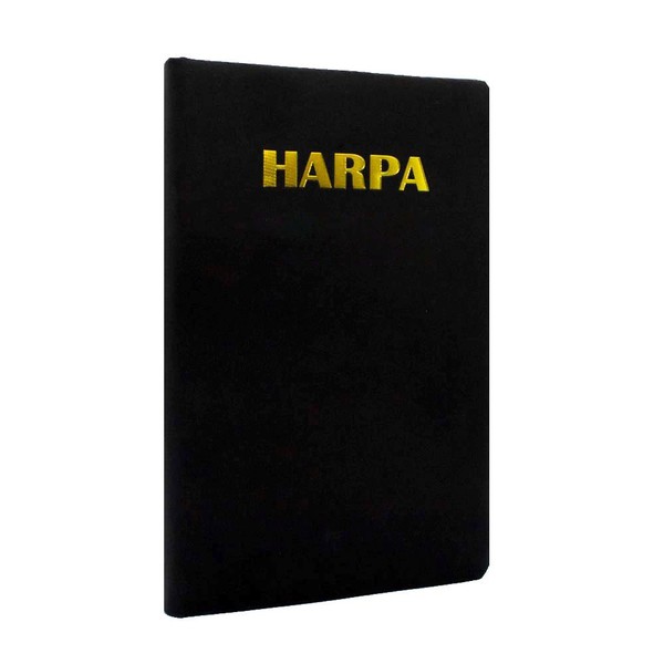 Foto Harpa Cristã | Letra Gigante Capa Almofadada Preta Com Letra Dourada