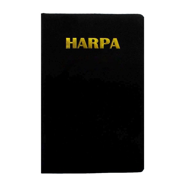 Foto Harpa Cristã | Letra Gigante Capa Almofadada Preta Com Letra Dourada