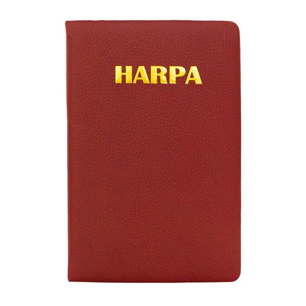 Foto Harpa Cristã | Letra Gigante Capa Almofadada Bordô Com Letra Dourada