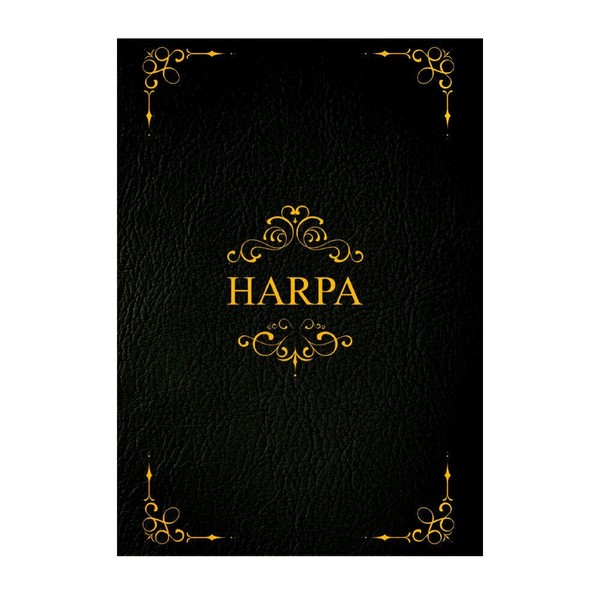 Foto Harpa | Letra Gigante Capa Brochura Preta Clássica