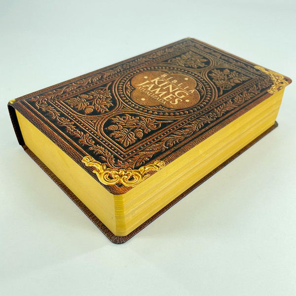 Foto Bíblia de Estudo King James Atualizada | Hipergigante | Capa Dura Vintage