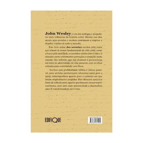 Foto Sermões De John Wesley - Dez Sermões Sobre A Santidade, Provação E A Vida Cristã À Luz Da Eternidade