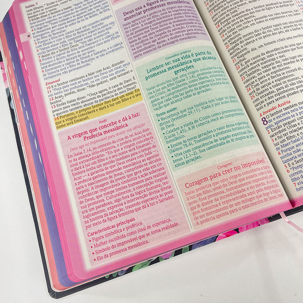 Foto Bíblia de Estudo para o Cotiano da Mulher | NVA | Capa Dura Preta Floral