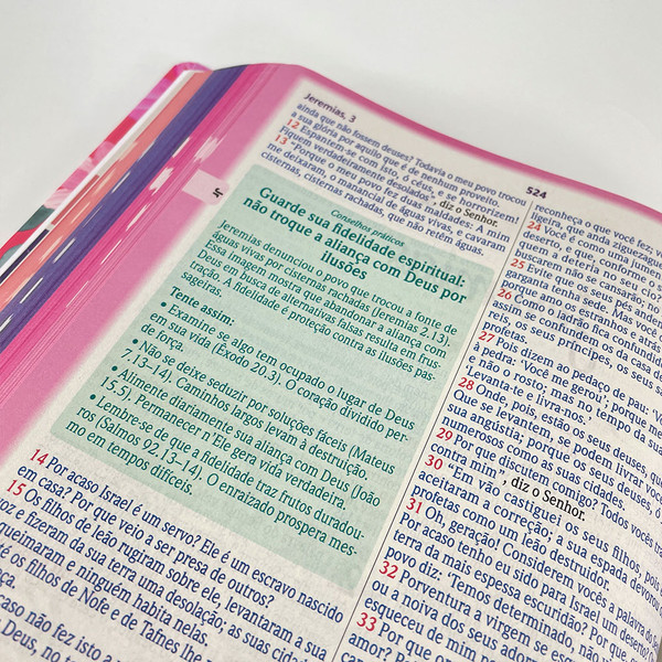 Foto Bíblia de Estudo para o Cotiano da Mulher | NVA | Capa Dura Rosa Floral