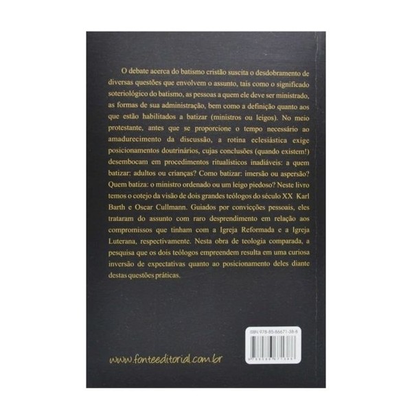 Foto Batismo em Diferentes Visões - Karl Barth