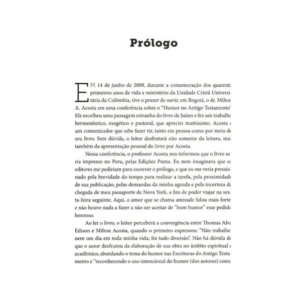 Foto O Humor no Antigo Testamento - Milton Acosta