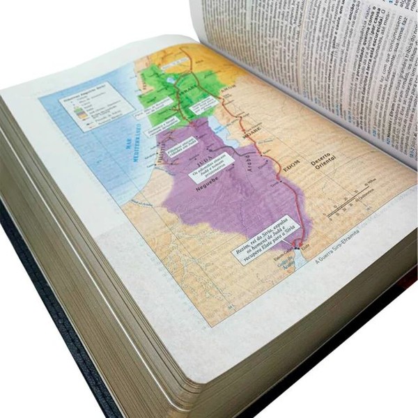 Foto Bíblia de Estudo King James 1611 com Estudo Holman | 6º Edição | Marrom com Preto