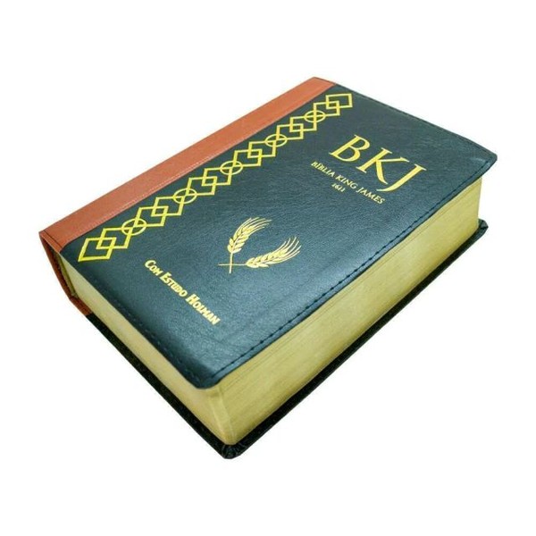 Foto Bíblia de Estudo King James 1611 com Estudo Holman | 6º Edição | Marrom com Preto