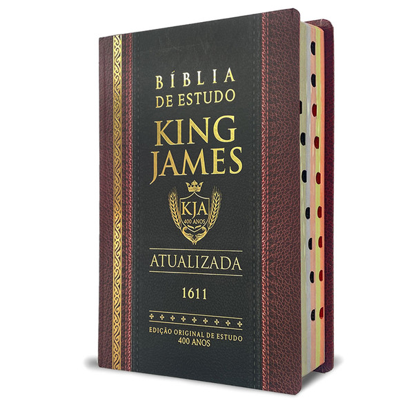 Foto Bíblia de Estudo King James Atualizada | Letra Grande | Full Collor | Índice Lateral | Capa Dura Tradicional