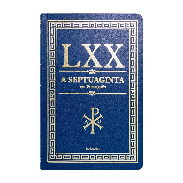 Foto Bíblia LXX A Septuaginta Em Português | Capa Dura Azul