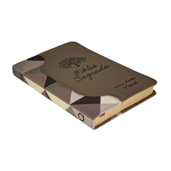 Foto Nova Bíblia Viva Slim Plena Bicolor | Capa Luxo Chumbo