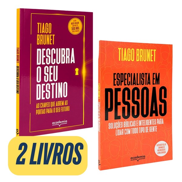 Foto Combo 2 Livros Thiago Brunet | Especialista em pessoas + Descubra seu destino