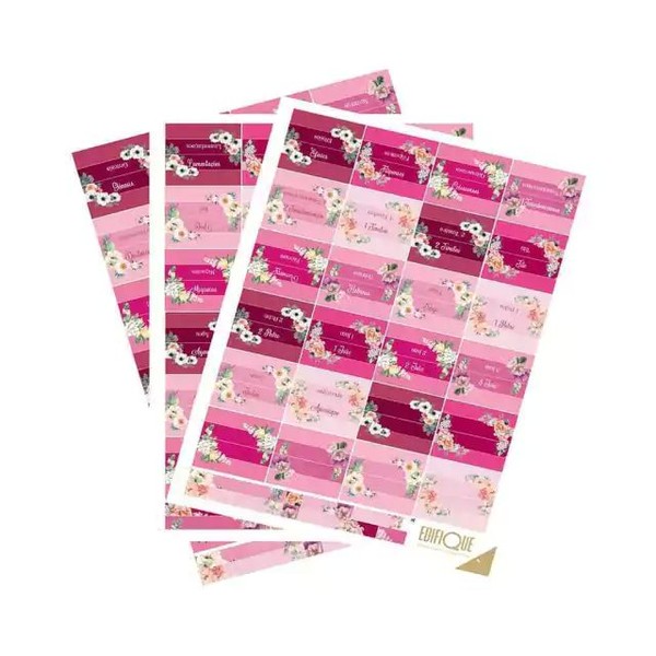 Foto Abas Adesivas Para Bíblia + Índice lateral | Tons de Rosa
