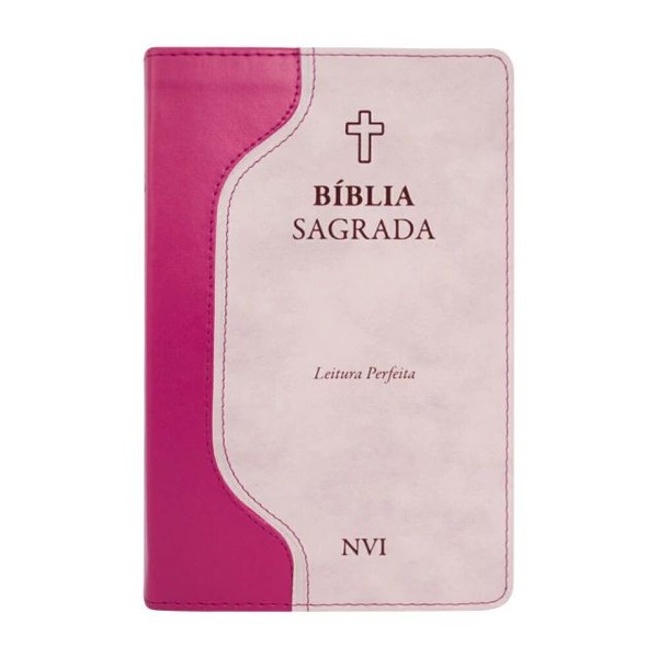 Foto Bíblia Sagrada NVI | Capa Luxo Duotone Rosa E Pink Gold