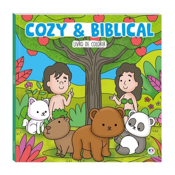 Foto Livro Infantil Para Colorir Cozy and Biblical | Com 4 Canetinhas
