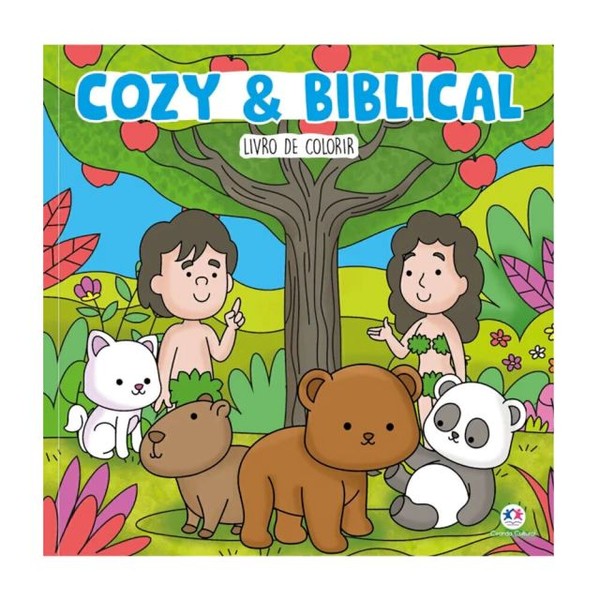 Foto Livro Infantil Para Colorir Cozy and Biblical | Com 4 Canetinhas