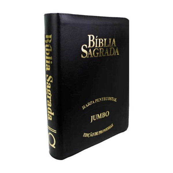 Foto Bíblia Sagrada RC Letra Jumbo Edição De Promessas | Capa Zíper Preta