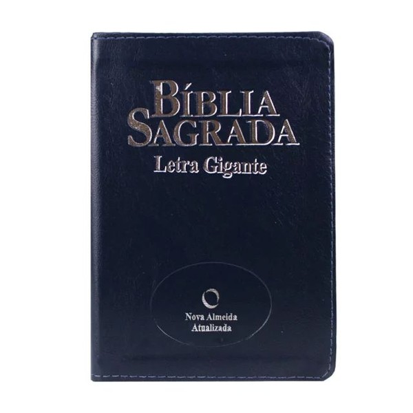 Foto Bíblia Sagrada Letra Gigante NAA | Azul Com Índice