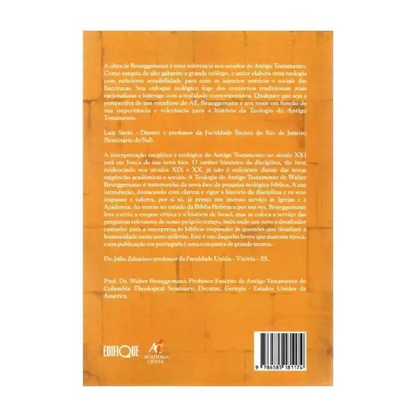 Foto Teologia Do Antigo Testamento | Walter Brueggemann