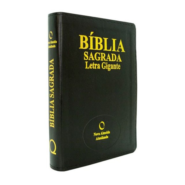 Foto Bíblia Sagrada Letra Gigante NAA Preta Com Índice