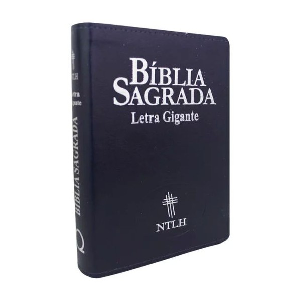 Foto Bíblia Sagrada Letra Gigante NTLH Azul Com Índice