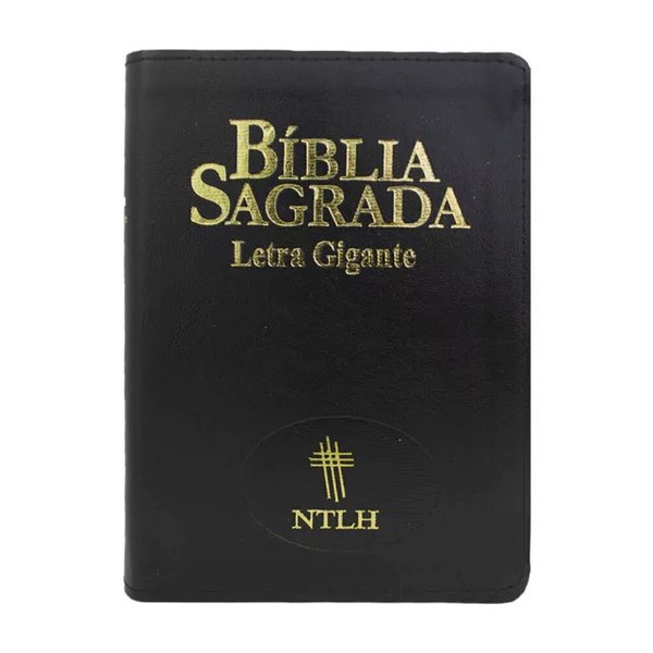 Foto Bíblia Sagrada Letra Gigante NTLH Preta com Índice