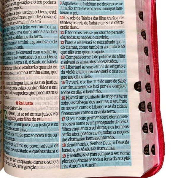 Foto Bíblia Sagrada Letra Hipergigante | RC Harpa e Corinhos com Zíper | Pink
