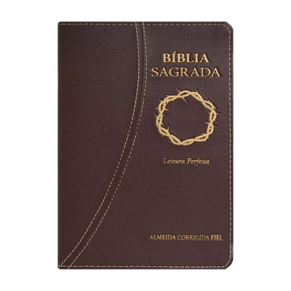 Foto Bíblia ACF Leitura Perfeita Plena | Capa Luxo Marrom