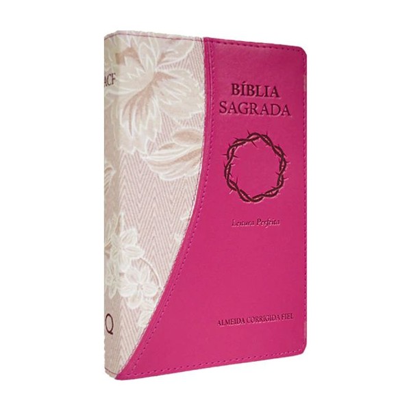Foto Bíblia ACF Leitura Perfeita Plena | Capa Luxo Pink Floral