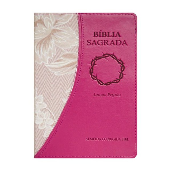 Foto Bíblia ACF Leitura Perfeita Plena | Capa Luxo Pink Floral