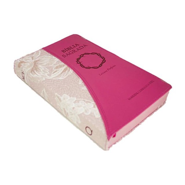 Foto Bíblia ACF Leitura Perfeita Plena | Capa Luxo Pink Floral
