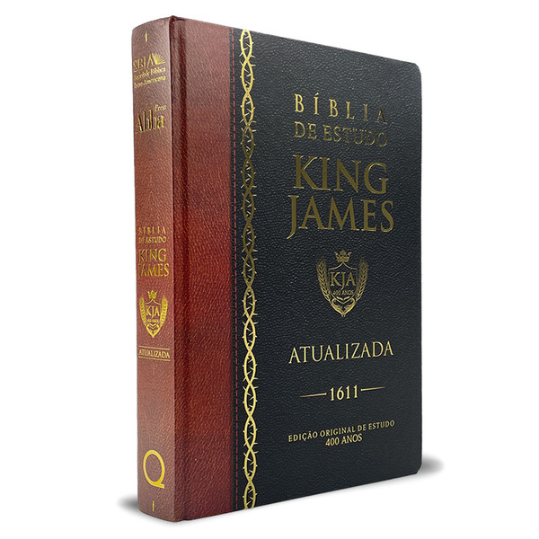 Foto Bíblia de Estudo King James Atualizada | Letra Gigante | Full Collor | Capa Bicolor