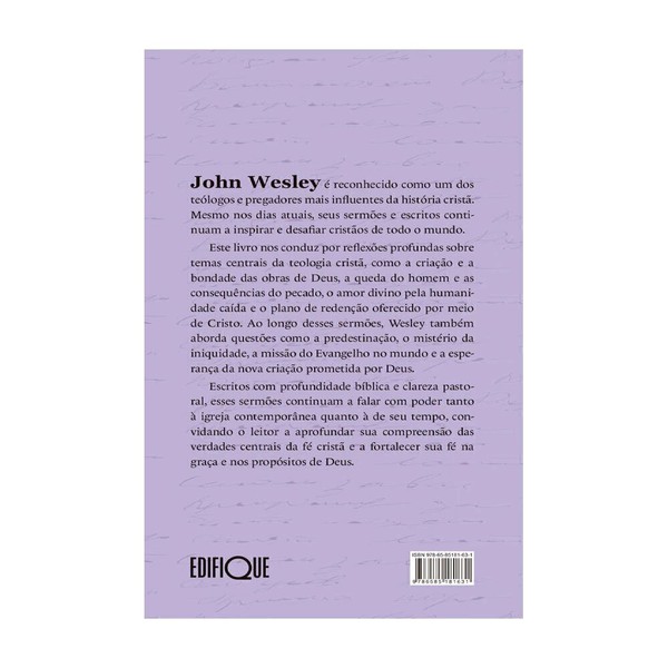 Foto Sermões de John Wesley | Dez sermões sobre a queda do homem, a redenção em Cristo e a nova criação