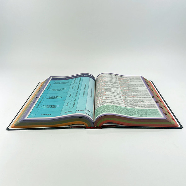 Foto Bíblia de Estudo King James Atualizada | Letra Gigante  | Full Collor | Índice Lateral | Capa Dura Bicolor