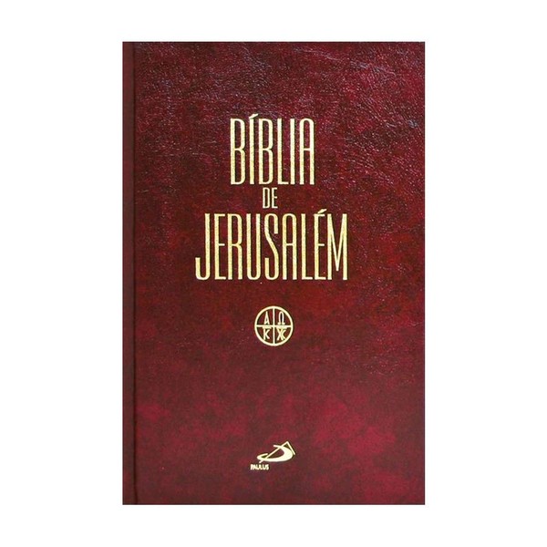 Foto Bíblia de Jerusalém com Apócrifos | Capa Dura Vinho