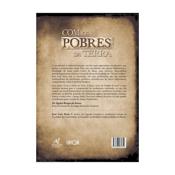 Foto Com os pobres da Terra: A justiça social nos profetas de Israel | José Luís Sicre