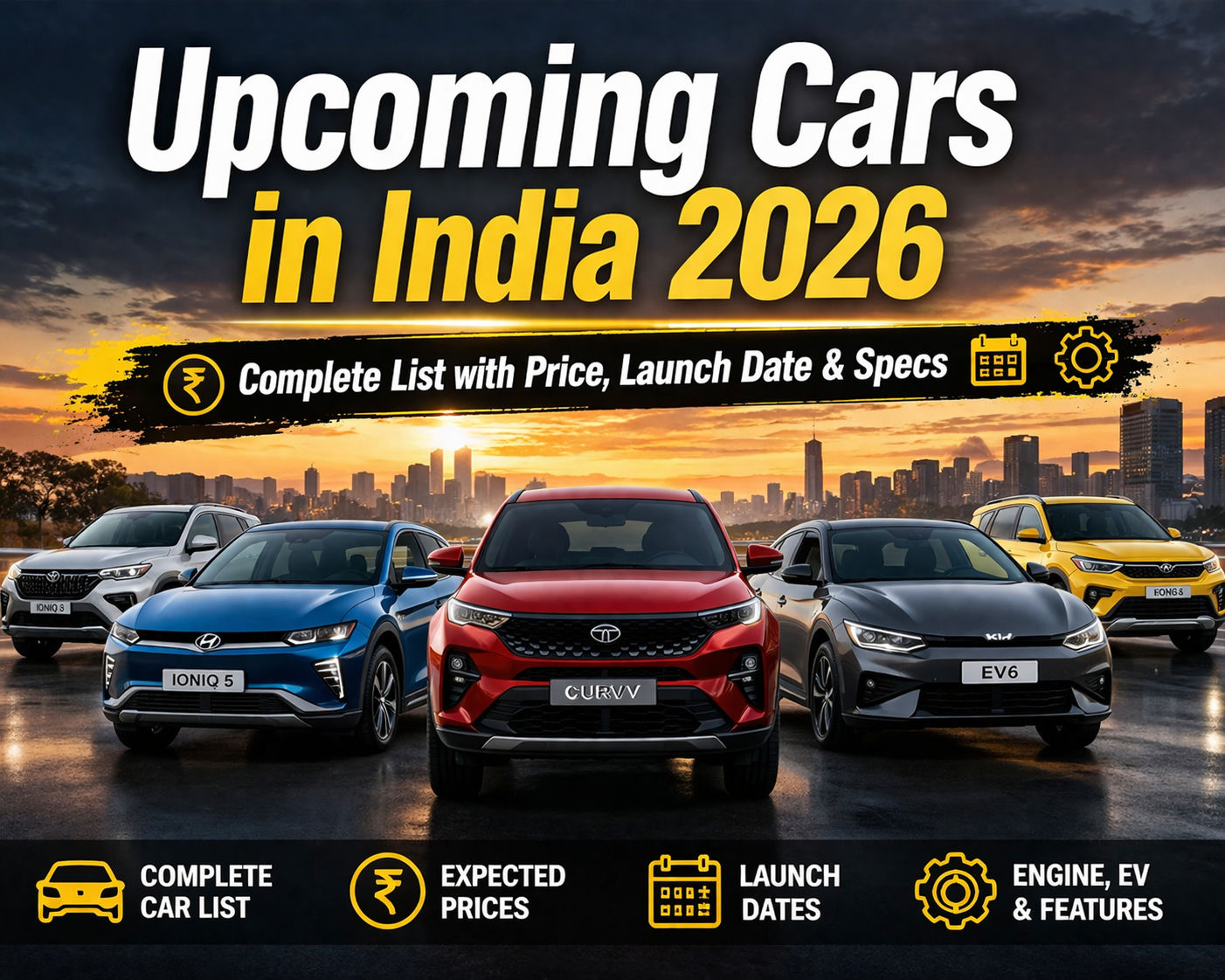Upcoming Cars in India 2026 â€“ Full List, Price, Launch Date & Specs ...