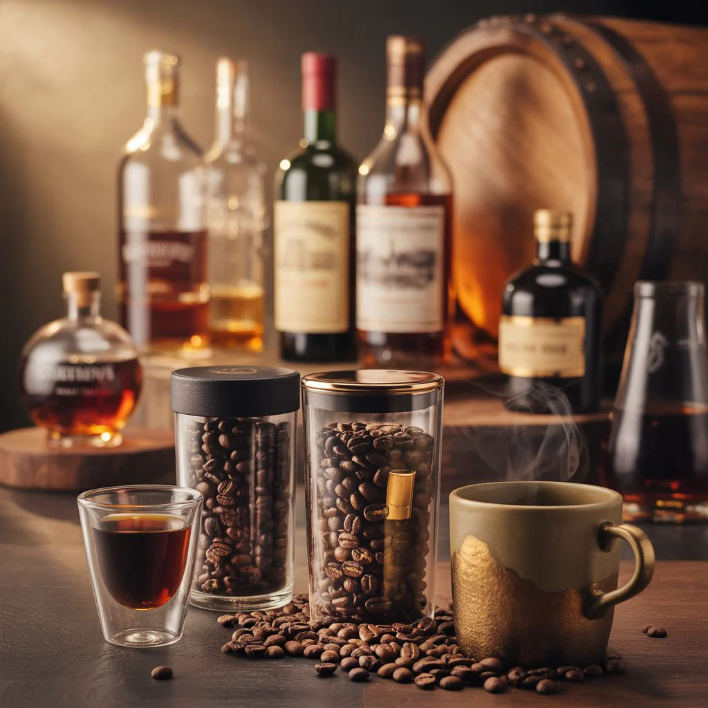 Rum Barrel Aged Roasted Coffee Beans Sample Packet - Image 4