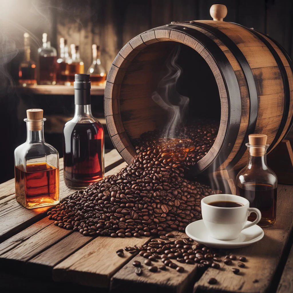 Rum Barrel Aged Roasted Coffee Beans Sample Packet - Image 5