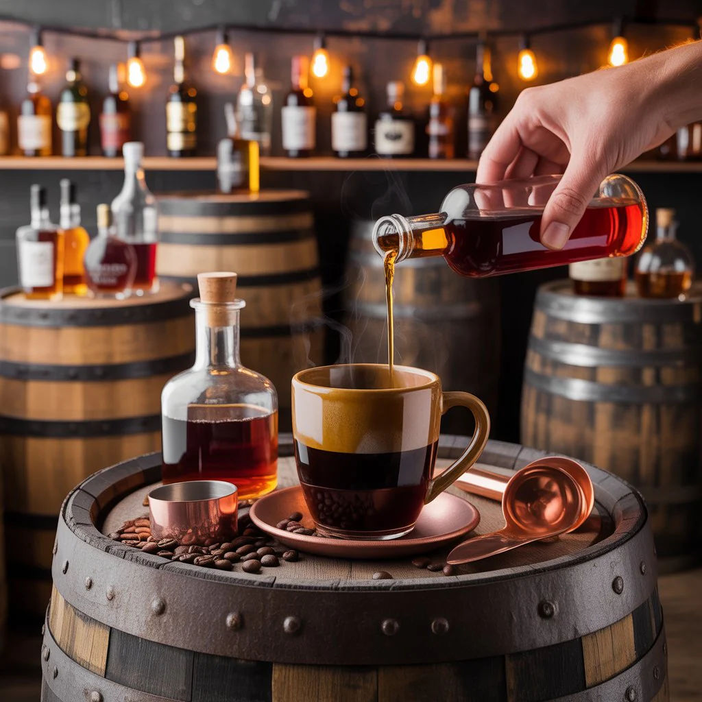 Whiskey Barrel Aged Roasted Coffee Beans Sample Packet - Image 4