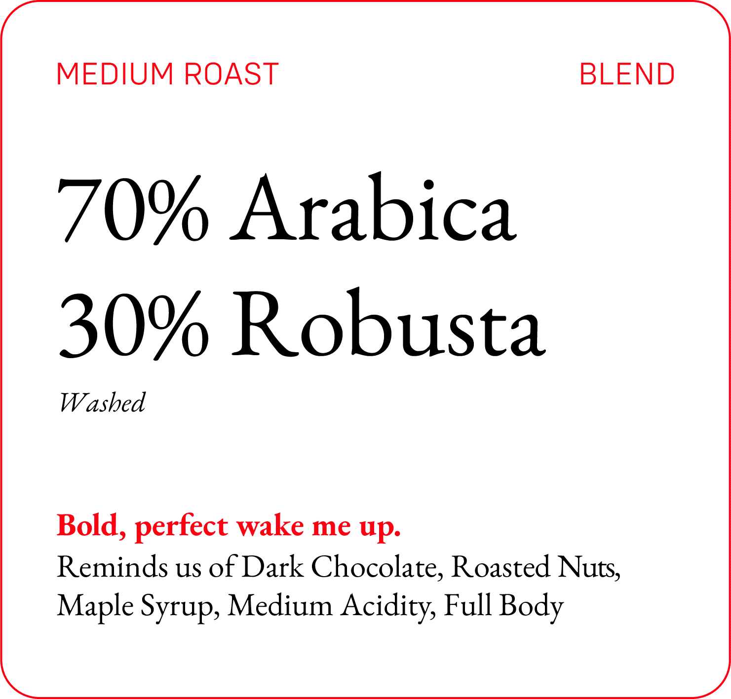 70 30 Arabica Robusta Blend
