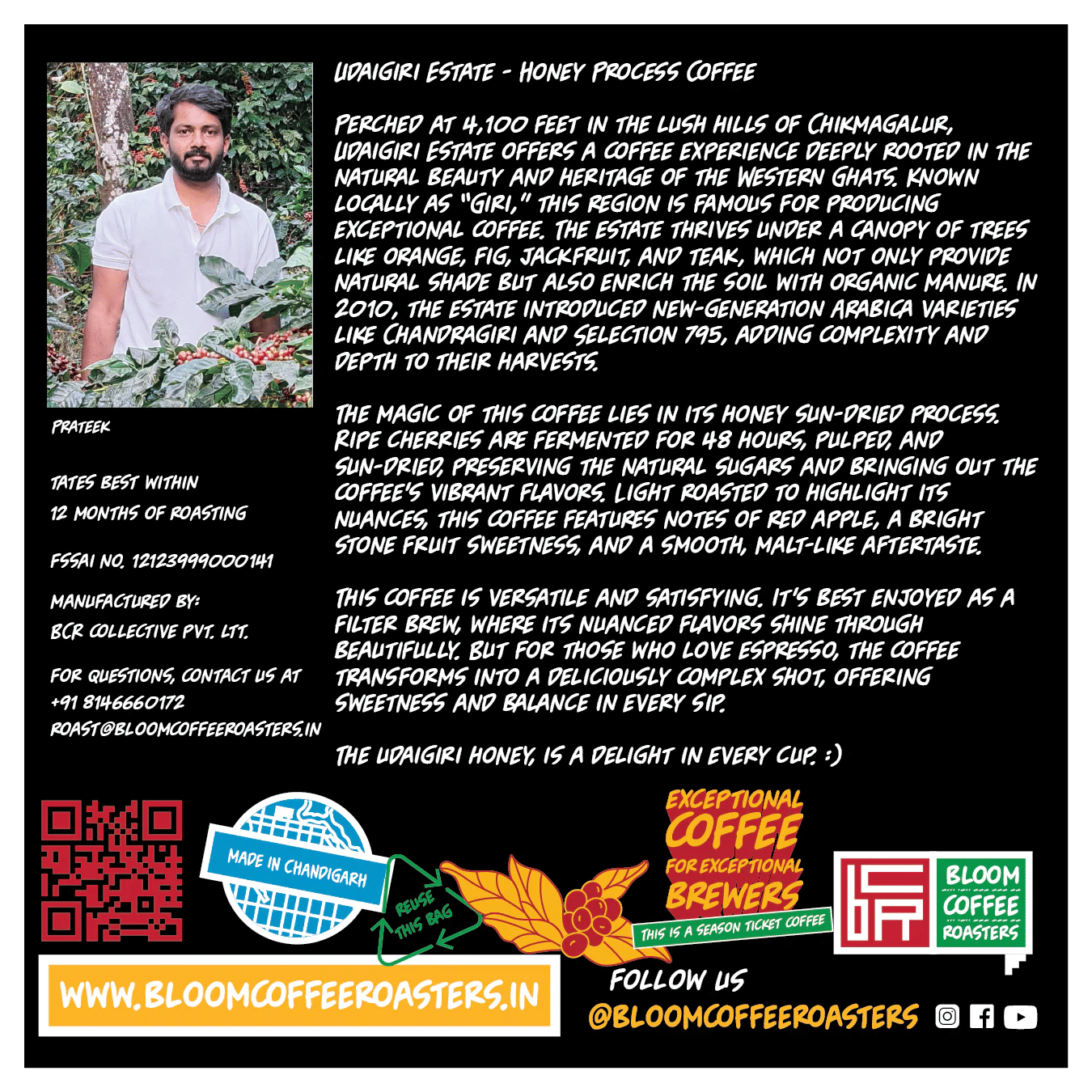 Udaigiri Estate - Honey - Chikmagalur - Light Roast - Image 2