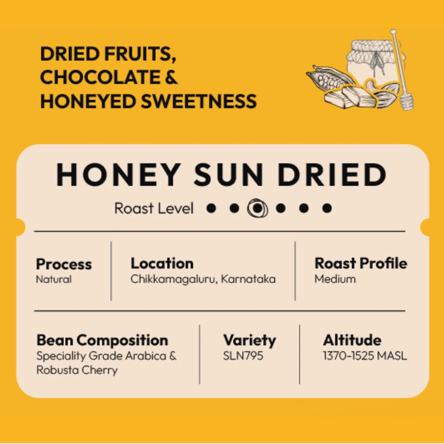 Caramelly Honey Sun Dried Coffee - Caramelly
