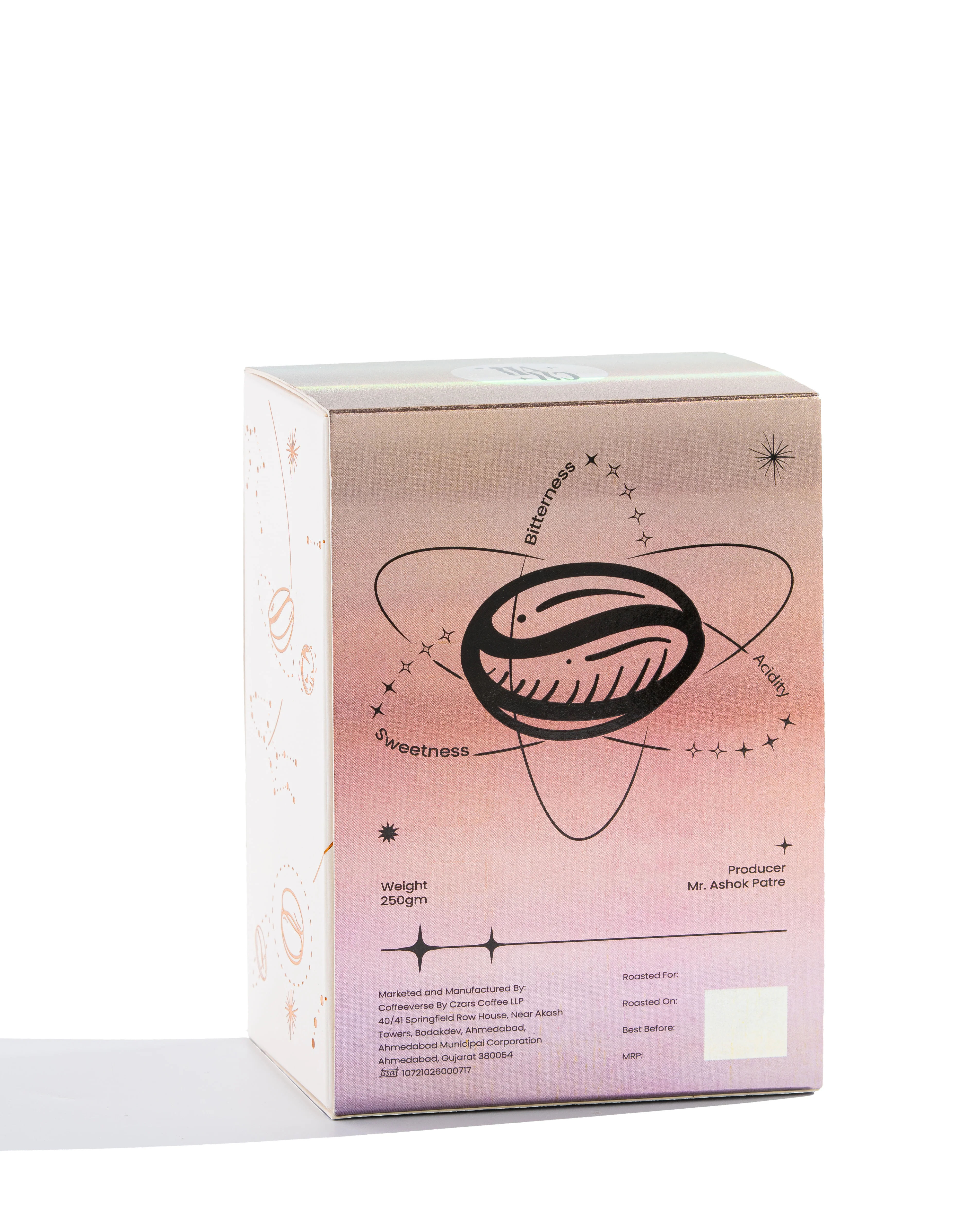 Blossom Naturals coffee packaging showcasing unique flavors and processing methods.