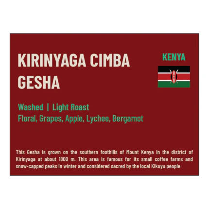Kirinyaga Cimba Gesha (Kenya) (100gm) - Image 2