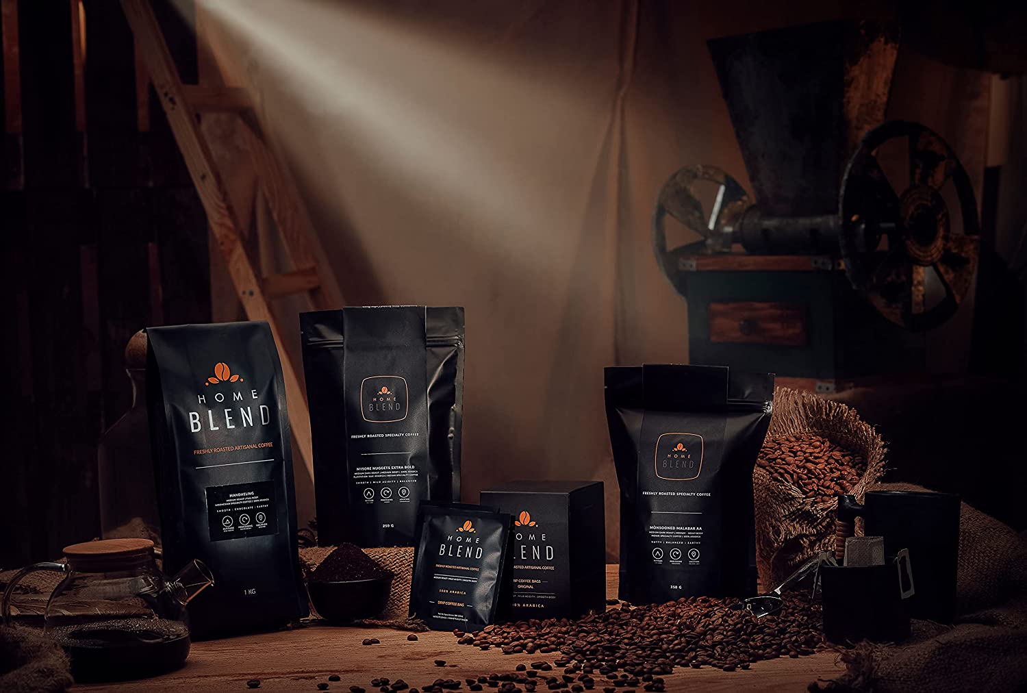 Whole Bean | French Roast (Very Dark Roast) | 100% Arabica | Pack of 250g-home-blend-coffee-roasters.myshopify.com-Whole Beans-Home Blend Coffee Roasters